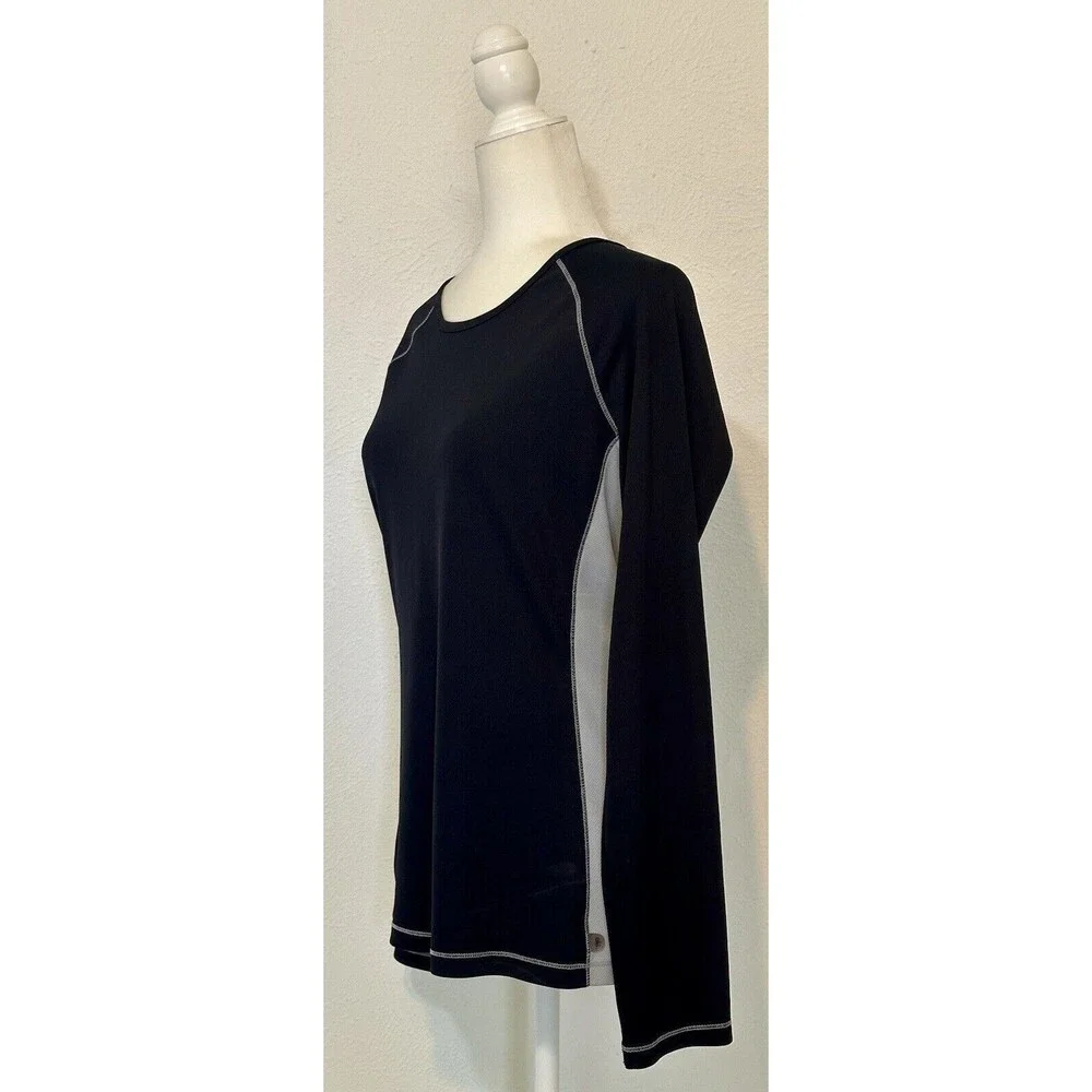 Alo Yoga Cool Fit Women’s Shirt Size XXL Back/Grey Long Sleeve Top